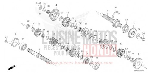 BOITE DE VITESSES CBR600R3R de 2024